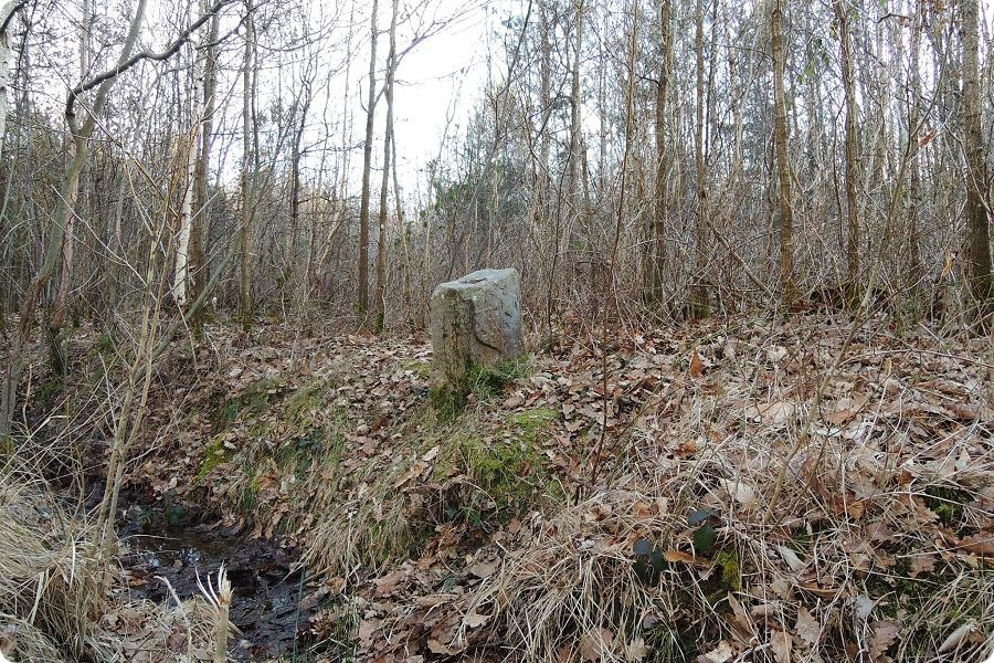 Borne armoriée en forêt de Rambouillet