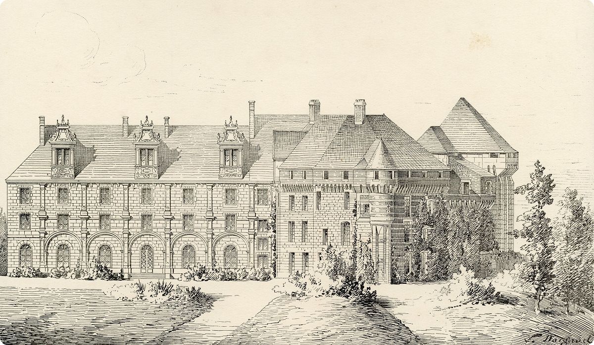 La fa�ade du ch�teau de Valmont