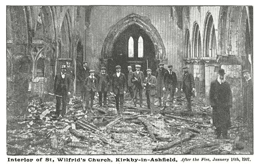 L'incendie de l'�glise Saint-Wilfrid de Kirkby en 1907