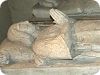 Répliques des gisants de Jacques d'E.-Valmont et Louise d'Albret