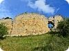 Vestiges du ch�teau m�di�val de Mitford en Northumberland