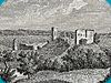 Vestiges du ch�teau m�di�val de Mitford en Northumberland