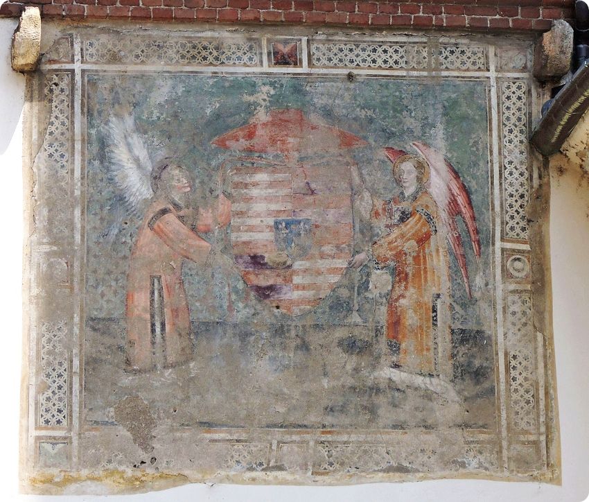 Peinture murale extérieure de la cathédrale de Suse