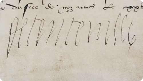 Signature de Jean II d'E.-Villebon