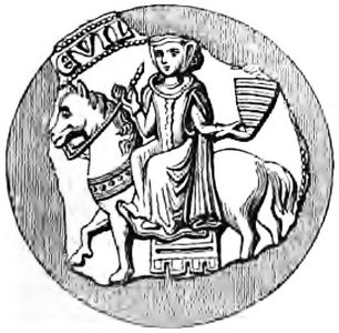 Sceau de Jeanne d'Estouteville-Liddel ( 1276)