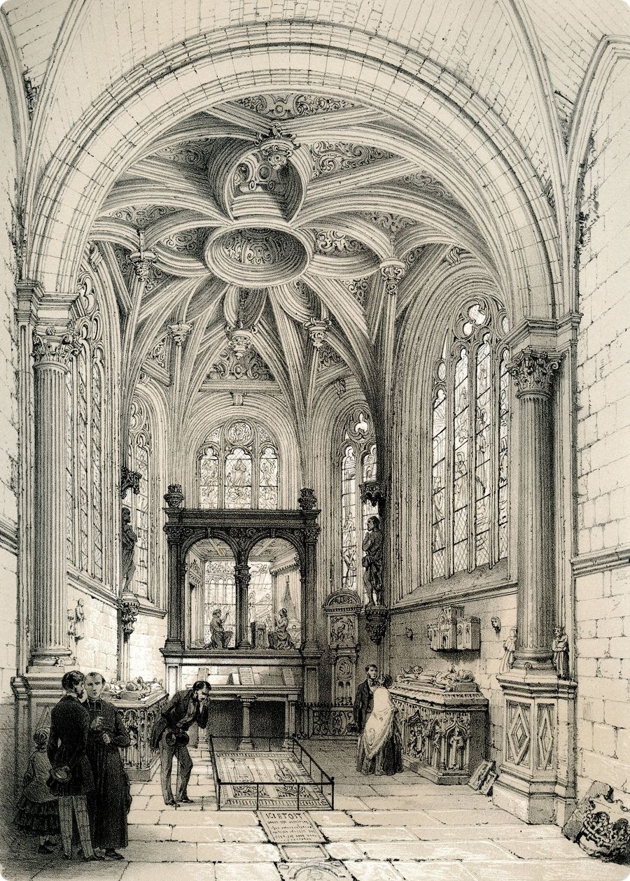 Les monuments des Estouteville à l'abbaye de Valmont au XIXème siècle