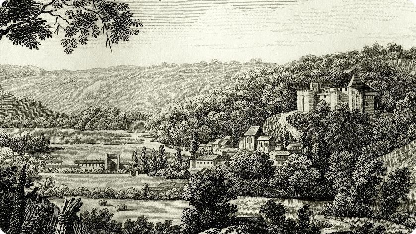 Vue de Valmont au d�but du XIX�me si�cle